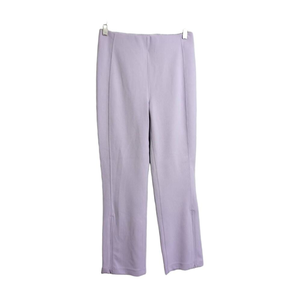 Lululemon Ribbed Softstreme Zip-Leg High-Rise Cropped Pant 25" Lilac Ether 6